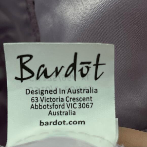 Revolve Bardot Gemma Light Lavender Floral Overlay Detail Midi Dress Size 10 - Picture 12 of 14